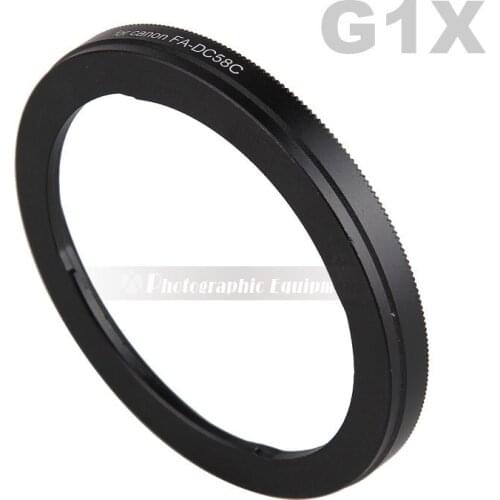 10PCS For PowerShot G1X Camera Lens Filter Adapter Aluminum FA-DC58C to 58mm UV filter Lens hood