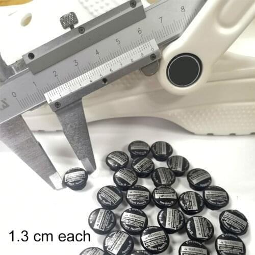 1000pcs printed plastic button high quality black buckles parts accessories fit for DIY croc sandals shoes shoe Charms 13mm