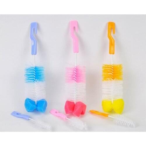 2Pcs/set Baby Nipple Milk Bottle Cup 360 Degree Sponge Cleaner Pacifier Brush bottle sponge sponge bottle cleaner brush bulk