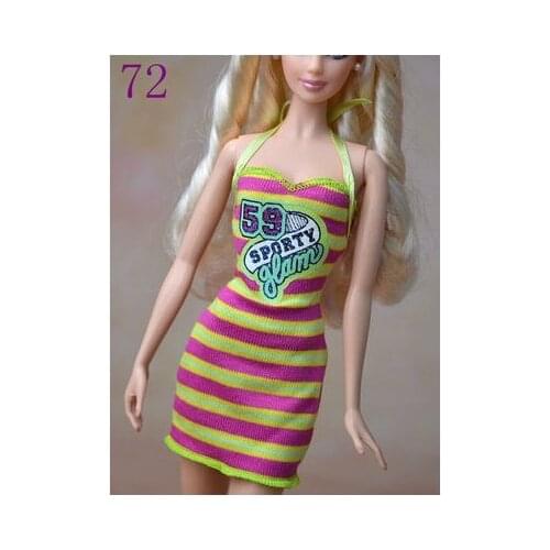 50 New styles for choose Festival Gifts For Girls Suit Slim Dress Evening Small Sexy Dress Clothes For BB Doll BBI00235-2