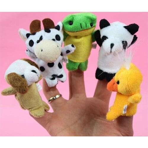 6/10pcs Family Finger Puppets Plush Cloth Doll Toys Hand Finger Puppet Kids Funny Stuffed Toys for Children Baby Finger Toy Gift