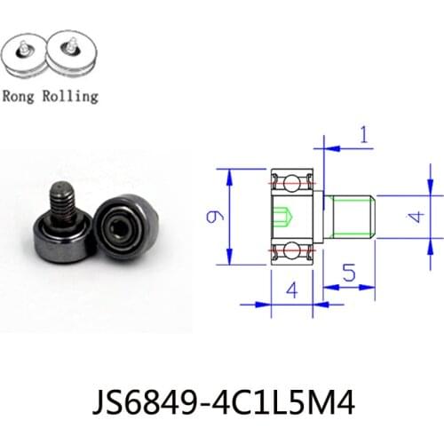684zz bearing with m4X4,diameter 9mm thickness 4mm,sliding bearing rollers/pulleys/wheels,303 stainless steel materila for screw