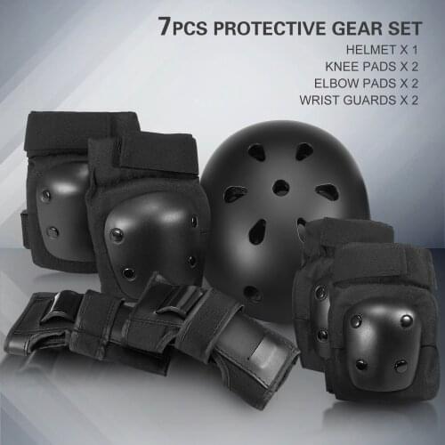 7Pcs/set Kids Boy Girl Safety Helmet Knee Elbow Pad Sets Children Cycling Skate Bicycle Helmet Protection Safety Guard