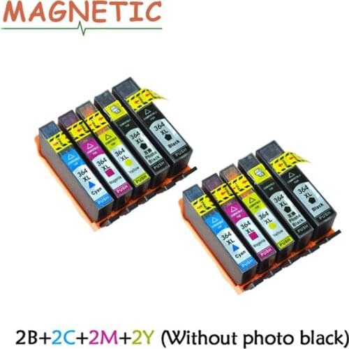 8Pcs Magnetic Compatible Ink Cartridge For HP364 For HP 5510 5515 6510 B010a B109 B110a B110c B110e B209 B210 Printer Ink 364