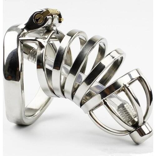 Free Shipping!!!, Stainless Steel Stealth Lock Male Chastity Device with Urethral Catheter,Cock Cage,virginity Belt,Penis Ring