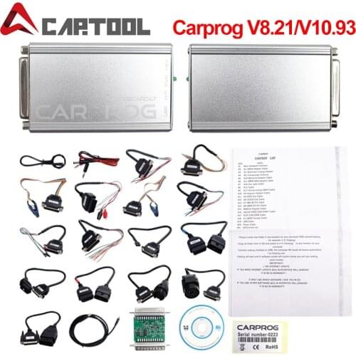 CARPROG V8.21 Car Prog Full Set V10.05 V10.93 Auto ECU Programmer Car Repair Tools With 21 Full Adapters CAR PROG Programmer