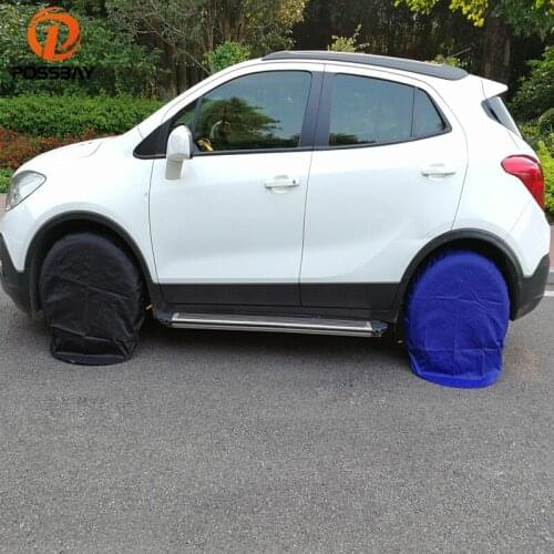 POSSBAY Spare Tire Cover 82cm Black Sliver Blue Car Wheel Tyre Storage Bags Auto Accessories Tire Covers for BMW Audi Honda