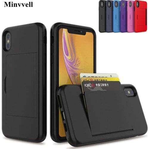 For iPhone XR Case X XS MAX Wallet Cover Credit Card Holder Slot Hidden Flip Armor Case For iPhone X XR XS MAX iPhoneX iPhoneXR