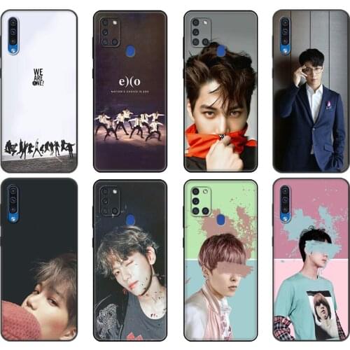 Black tpu Case For Samsung Galaxy A50 50S A30S A10 A01 A11 A21S A31 A41 A51 A71 M21 M30S S10 LITE Cover EXO BaekHyun XIUMIN LAY