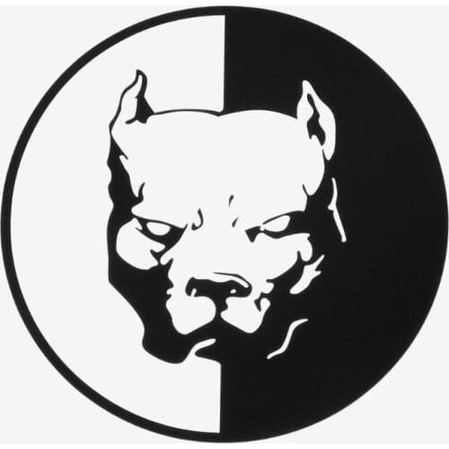 Dawasaru Pitbull Dog Car Stickers Waterproof Sunscreen Decals Laptop Truck Suitcase Autos Motorcycle Accessories PVC,12cm*12cm