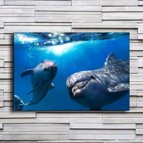 Underwater Dolphins Lover 5d diy diamond painting full square round drill mosaic Diamond Embroidery