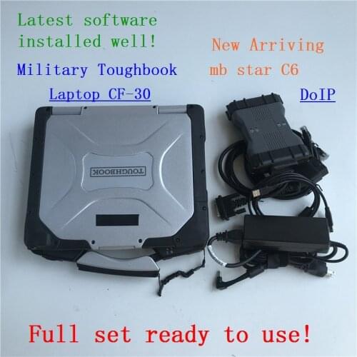 Diagnosis MB Star C6 with DOIP and X-ntry DAS EPC WIS software in SSD/HDD and used laptop CF-30 Toughbook CF30 4G Ready to work