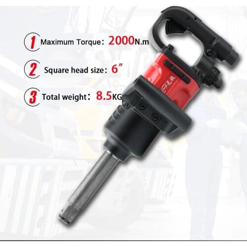 1",2000N.M air Impact torque wrench, heavy duty pneumatic spanner tool auto truck car tire install dismantle