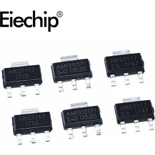 30PCS/lot Power IC buck IC AMS1117 Voltage Regulator Kit 1.2V 1.5V 1.8V 2.5V 3.3V 5V for mosfet module/ for arduino DIY kit
