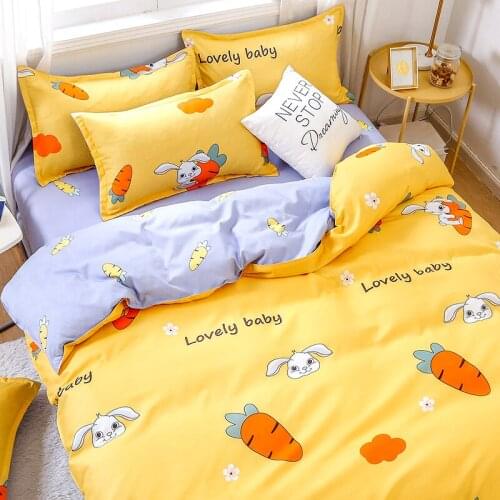 Pink Bedding Set Four-piece Set on The Bed Bed Linen Set Double Person...90 X 19 Duvet Cover...2 People' Bed