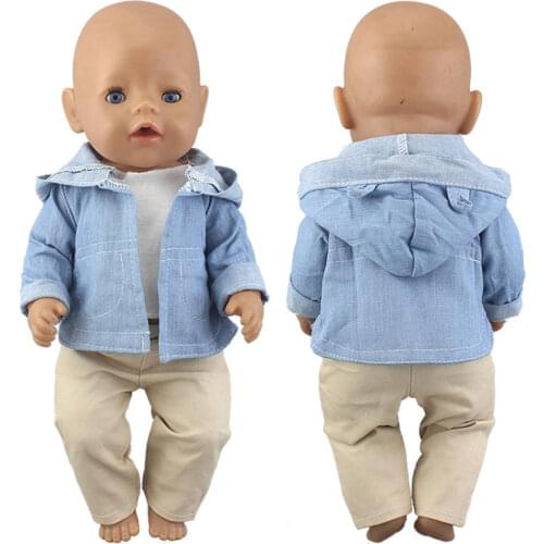 New top Dolls winter Outfit Suits For 17 inch 43cm Baby Reborn Doll Cute Jumpers Rompers New Born Doll Clothes
