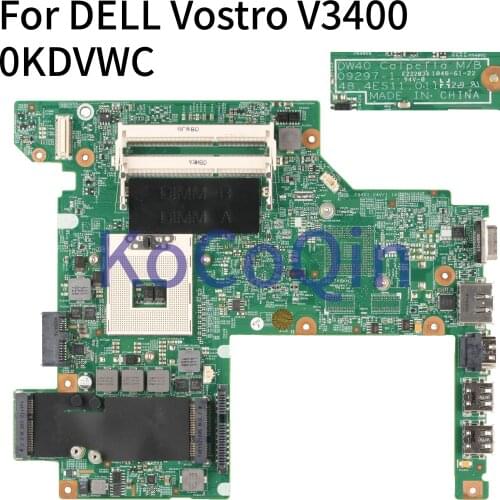 KoCoQin Laptop motherboard For DELL Vostro 3400 V3400 Mainboard CN-0KDVWC 0KDVWC 09297-1 HM57