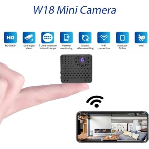 W18 1080P HD Wireless Mini Camera Wifi Night Vision Portable Micro Camcorder Home Security Video Surveillance Camera App Remote