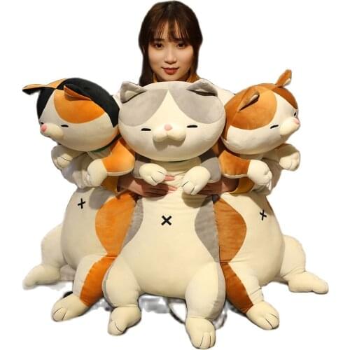 60/90120cm Cute Cat dog Sleep Long Pillow Plush toy super soft home sofa Decora doll high quality birthday Xmas gift for kids