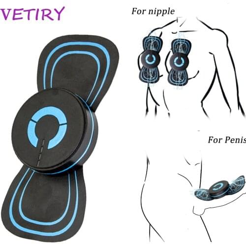 VETIRY Electric Shock Pad Nipple Clit Massage Penis Body Stimulation Adult Games Sex Toys for Women Men Physical Therapy Patch