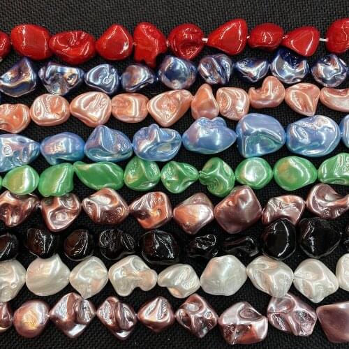 Irregular Shape, Exquisite Natural Shell Beads Colorful Charm Electroplated Shells for Making DIY Jewelry Necklaces and Bracelet