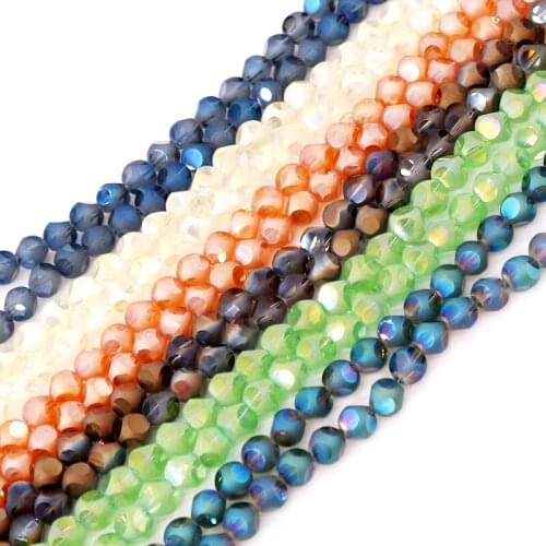 New arrived Glass Beads 8mm wholesale irregular shape crystal bracelet-accessories square beads jewelry-making necklace 350 pcs