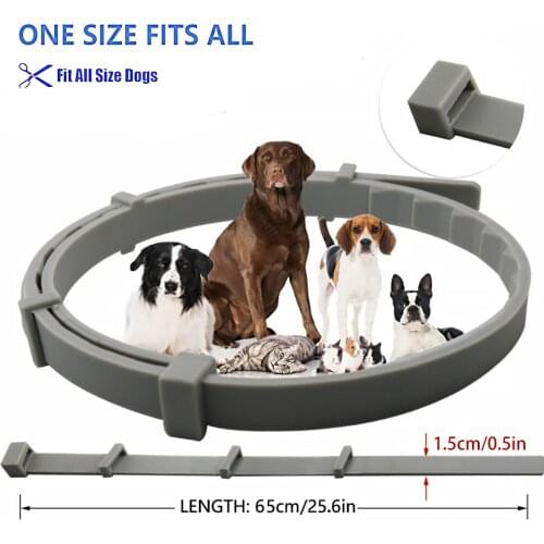 Seres-ro Pet Dog Collar Adjustable Repellent Dog Anti Flea Ticks Lice Mosquitoes Outdoor Protective Collar 8 Months Long-term