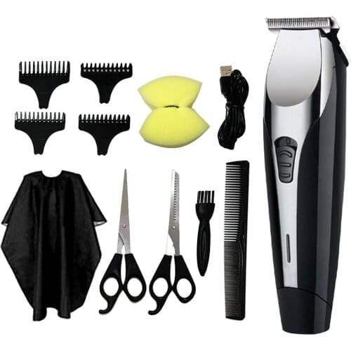 Professional Hair Clippers for Men Hair Cutting Kit with 4 Guide Combs Scissor Hair Beard Trimmer Hears Tools Hairdressing Apron