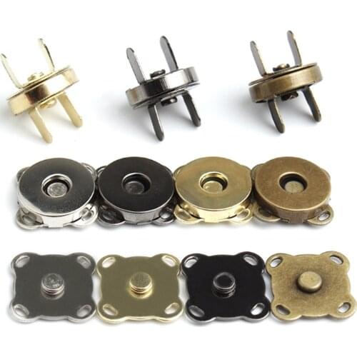5 sets Wallet Buckles Metal Snaps Magnetic Buckles Coats Bags Accessories Concealed Buckles Buttons Clothing Decoration