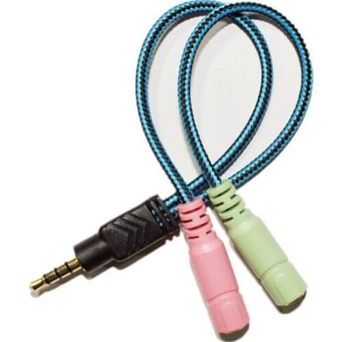 3.5mm Headphone Splitter Audio Aux Cable for G2000 G9000 Gaming Headset Jack 3.5mm splitter Adapter for PC Computer Laptop PS4