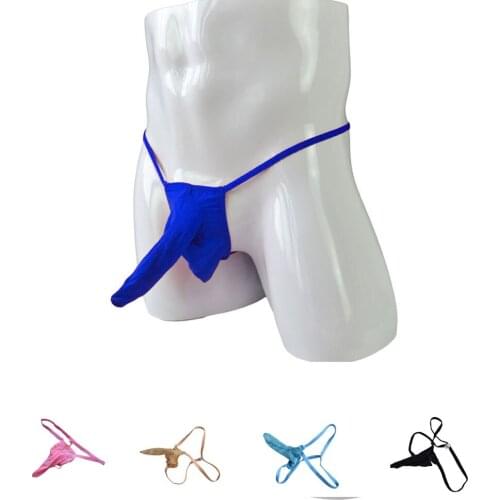 Sexy male panties viscose underwear penis pouch bag mens G-string and thong 16 colors ZJH134T