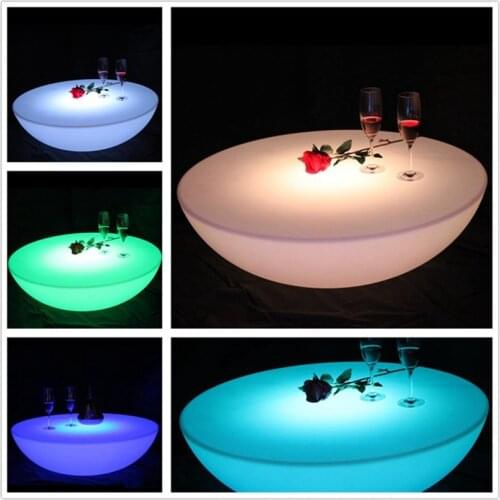 SK-LF17 (D60*H20cm) Skybesstech LED Bar Table Rechargeable Waterproof IP65 Illuminated Furniture Round Table Free Shipping 1pc