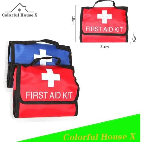 Outdoor Camping Waterproof Oxford Cloth Emergency Zipper Bag Portable Household Portable First Aid Kit High Capacity Folding Ba