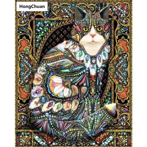 Vintage cat diamond painting cross stitch needlework home decoration mural 5D DIY square/round mosaic diamond embroidery gift