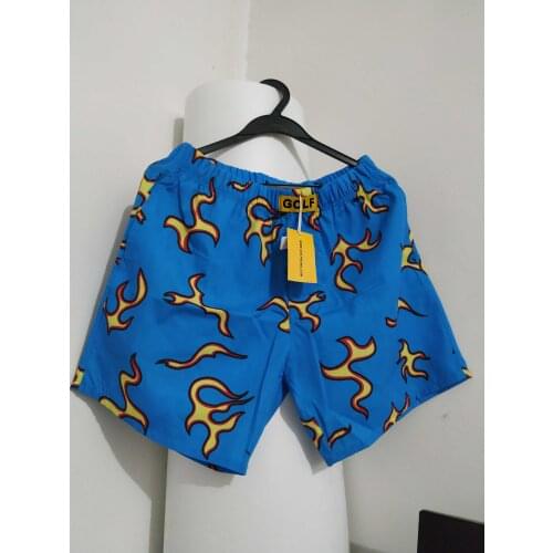 High New luxury Novelty Men Comfortable Golf Flame Le Fleur Tyler The Creator Skateboard Street Cotton Casual Shorts #08