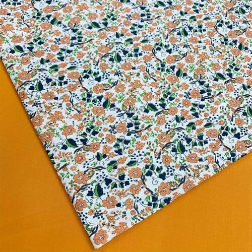 145x50cm Summer Pure Cotton Poplin High-End Floral Cloth, DIY Handmade Childrens Clothing Sewing Fabric
