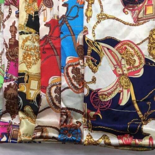 150 cm printed chain fabric meter pajamas dress scarf fabric material 100 polyester fabric wholesale cloth child fabrics