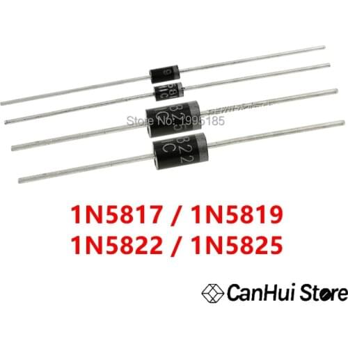 20/50PCS Direct-inserted Schottky Diode IN5817/1N5819/1N5822/1N5825 1A3A5A40V20V