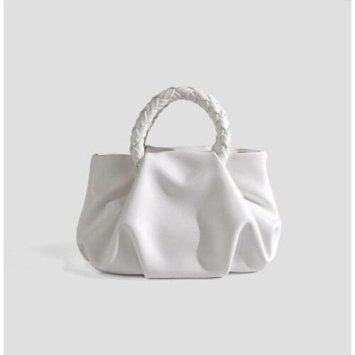 2021 New Style Street European Soft Dumpling bag pleated woven handle fashion simple shoulder armpit handbag