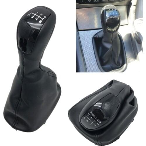 5/6 Speed PU Leather Car Styling Gear Shift Knob Shifter Gaiter Boot Cover Case Collar for Mercedes-Benz C Class W203 S203