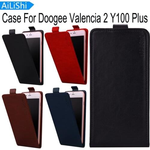 AiLiShi 4-Colors Top Quality Up And Down Flip For Doogee Valencia 2 Y100 Plus Case PU Protective Cover Skin Hot Leather Case