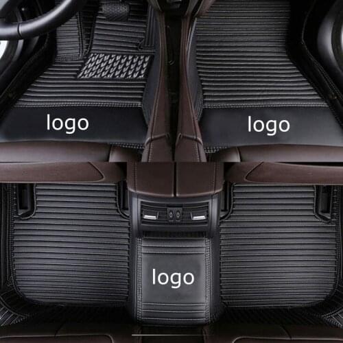 Car Floor Mats for Toyota Yaris C-HR EV Tacoma FJ Cruiser Sienna Alphard Previa Sequoia Car Accessories Foot Mats Black Beige