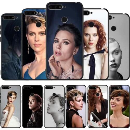 Scarlett Johansson black Silicone Phone Case For honor 30 20 Pro 8 8X 9 10 20 Lite Mate 10 20 30 Lite Pro cover