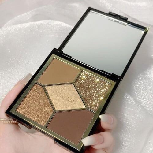 GUICAMI Fashion Eyeshadow Palette 5 Color Make Up Palette Matte Shimmer Eye Shadow Beauty