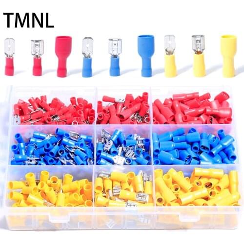 Plug insulation fast wire spring Connectors Terminals Electrical Crimped Spade Cable Lug Cold pressing Crimp plug Spade Crimping