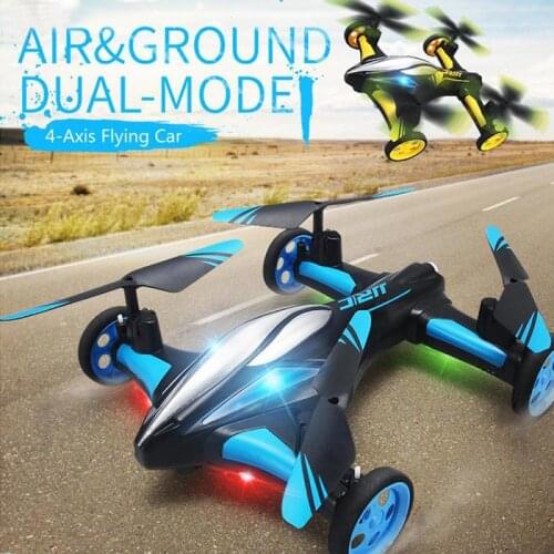 JJRC Remote Control Aircraft With LED Lights ABS Material Long Service Life Two Colors Land-air Dual-mode Glide Jet Aircraft