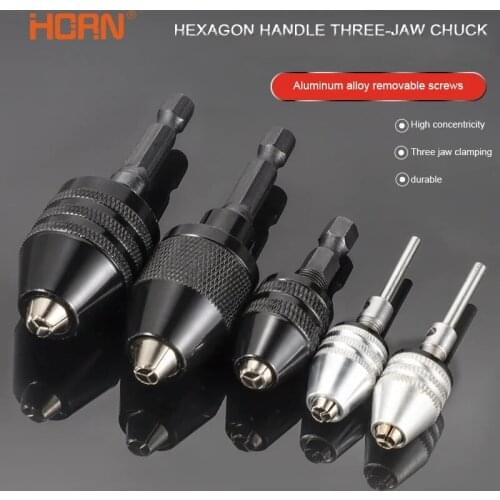 Mini 0.3-8mm Keyless Drill Bit Chuck Adapter Screwdriver Rotary Carbon Steel Top Grinder nailing machine Electric grinding tool
