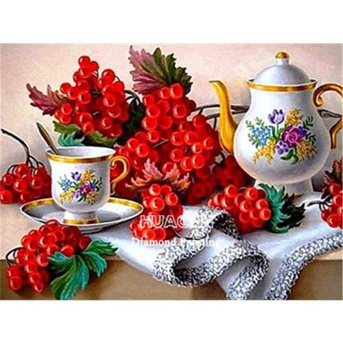 Fruit Grape DIY 11CT Cross Stitch Embroidery Kits Craft Needlework Set Cotton Thread Printed Canvas Home Wholesale