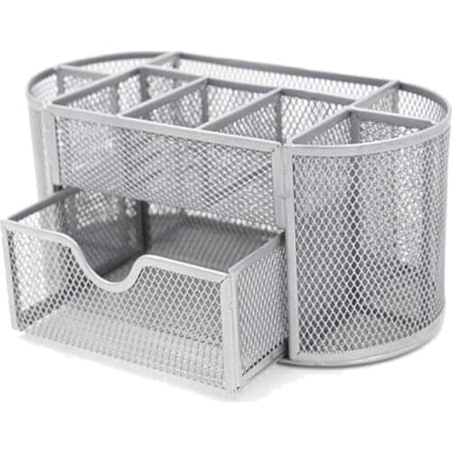 Desk Organizer Office Desktop Supplies Metal Stationary Holder Multifunctional Storage Decor for Office Accessories