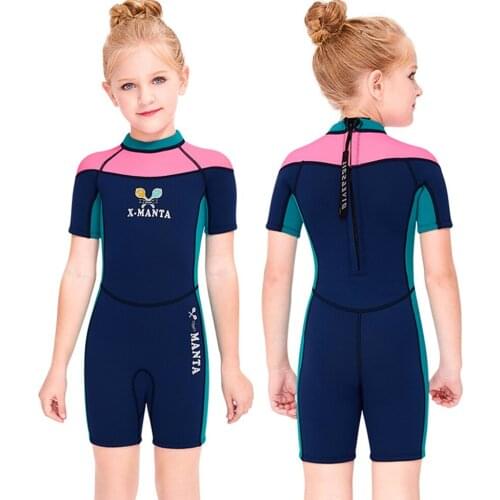 Neoprene 2.5MM Girls Wetsuit Surf Children Rash Guard Swimming Windsurf Kitesurf Scuba Diving Kids Clothes Bathing Suit Swimsuit